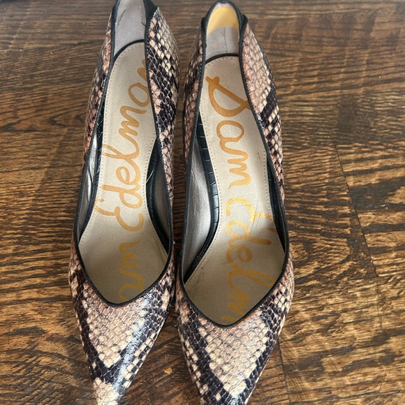 Sam Edelman Hazel Snakeskin Stiletto Heels Pump Size 10M - Picture 4 of 11